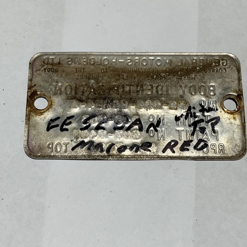 Holden FE Sedan Tag Mancave Used GMH. R1AB26 - Picture 4 of 9