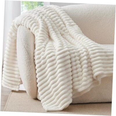 Fleece Throw Blanket for Couch 300GSM Soft Warm Throw(50