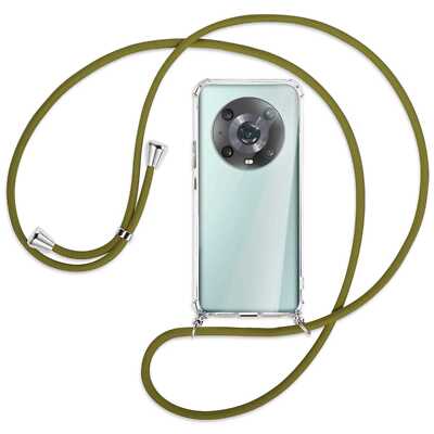 Handykette für Honor Magic4 Pro (LGE-NX9/N49B/N19B/AN10) khaki Hülle mit Kordel