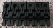Floyd Rose Tremolo Bridge Set of 6 BLACK STEEL SADDLES Original Guitar **NEW**