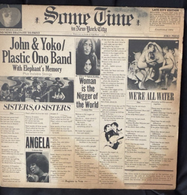 1972 John Lennon Yoko Ono Some Time in New York City LP Record Apple SVBB-3392