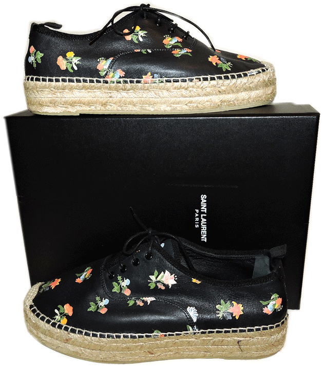 ysl espadrilles black