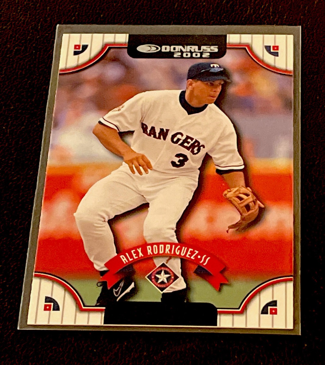 2002 Donruss Texas Rangers Baseball Card #1 Alex Rodriguez MLB HOF