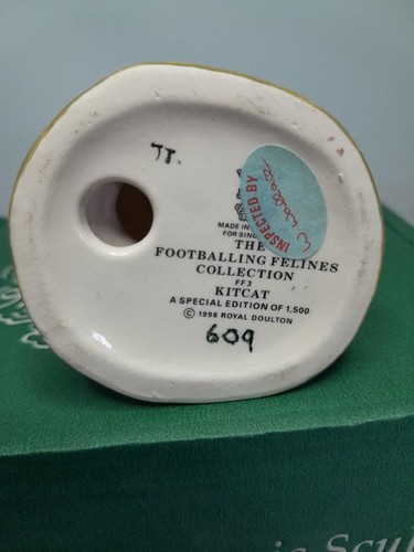 Beswick FF3 KITCAT Figurine Footballing Felines Ltd Ed MIB COA Football Gift - Picture 6 of 8