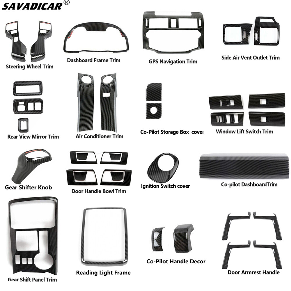Carbon Fiber Inner Steering Wheel Dash Cover Trim for 4Runner 2010+ Accessories