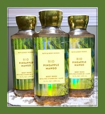Bath  Body Works RIO Pineapple Mango 10oz Shower Gel Body Wash x3 Aloe B5