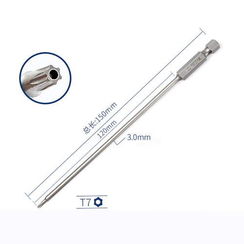 Broca de destornillador Torx de seguridad imán T5-T50 hexagonal de 50 mm-200 mm de longitud - Imagen 11 de 22