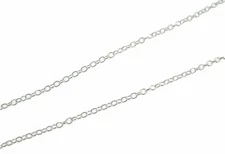 Silver fine plain trace anklet / ankle chain, 9"