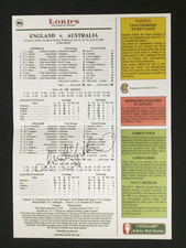 2005 LORDS ASHES SCORECARD & SIGNATURE,  AUSTRALIA WON BY 239 RUNS *Reproduction