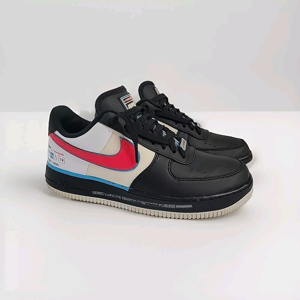 Nike Air Force 07 Low QS Racing (AH8462-004) Motorsports Black Men's  