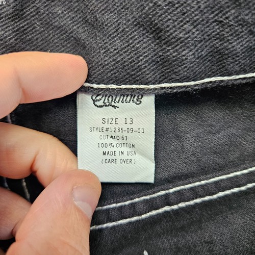 Vintage Be Bop Jeans Womens Size 13 Black Denim Straight Leg Button Fly USA Made - Picture 4 of 9