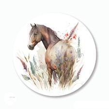 Stunning Wildflowers Stallion Horse Stickers Party Favors Envelope Seals Labels