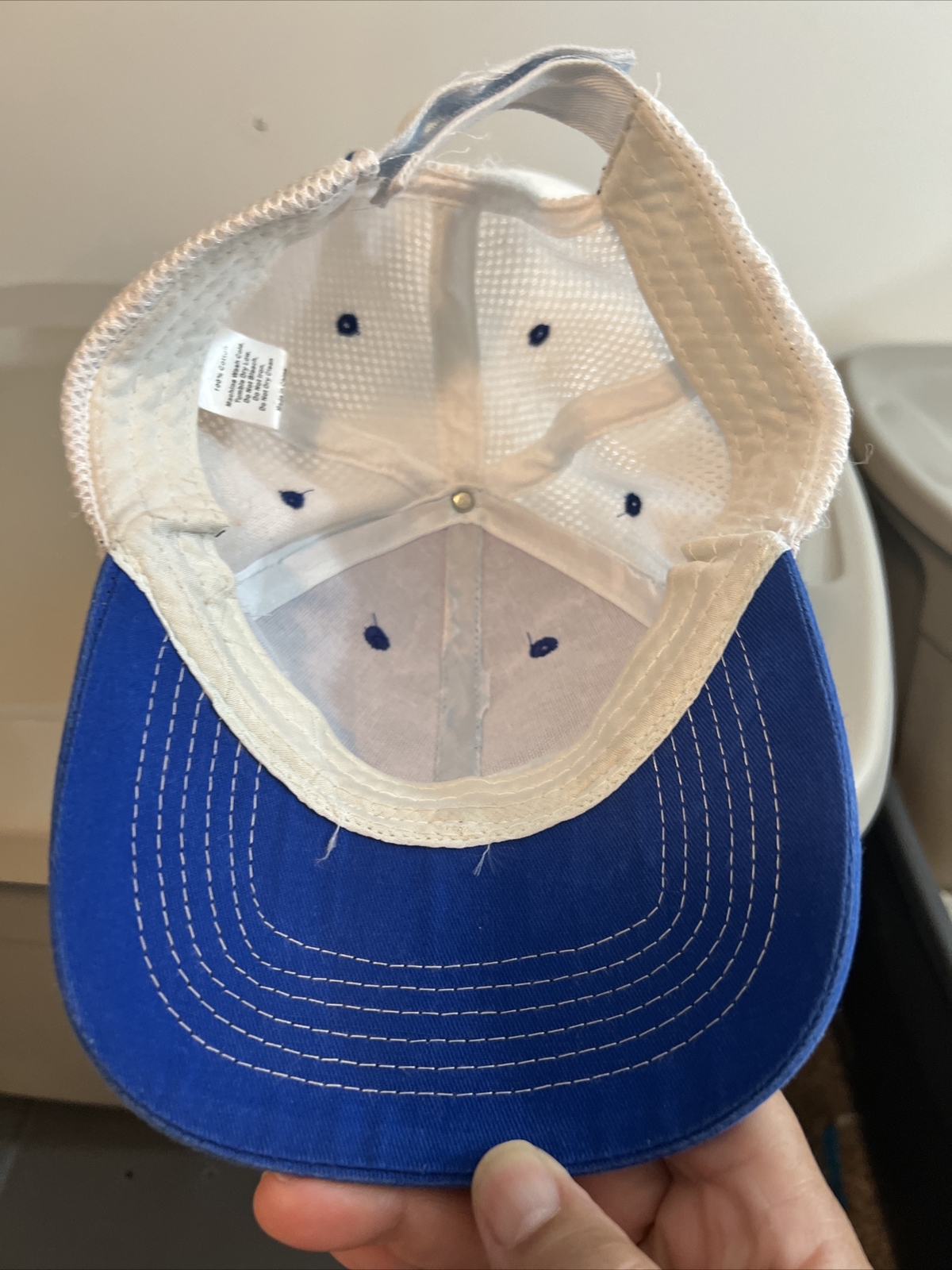 Ford Vintage Baseball Hat Blue White Adjustable Gem
