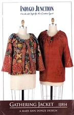 Art Jacket Indygo Junction Sz S-XXL Sewing Craft Pattern OOP RARE