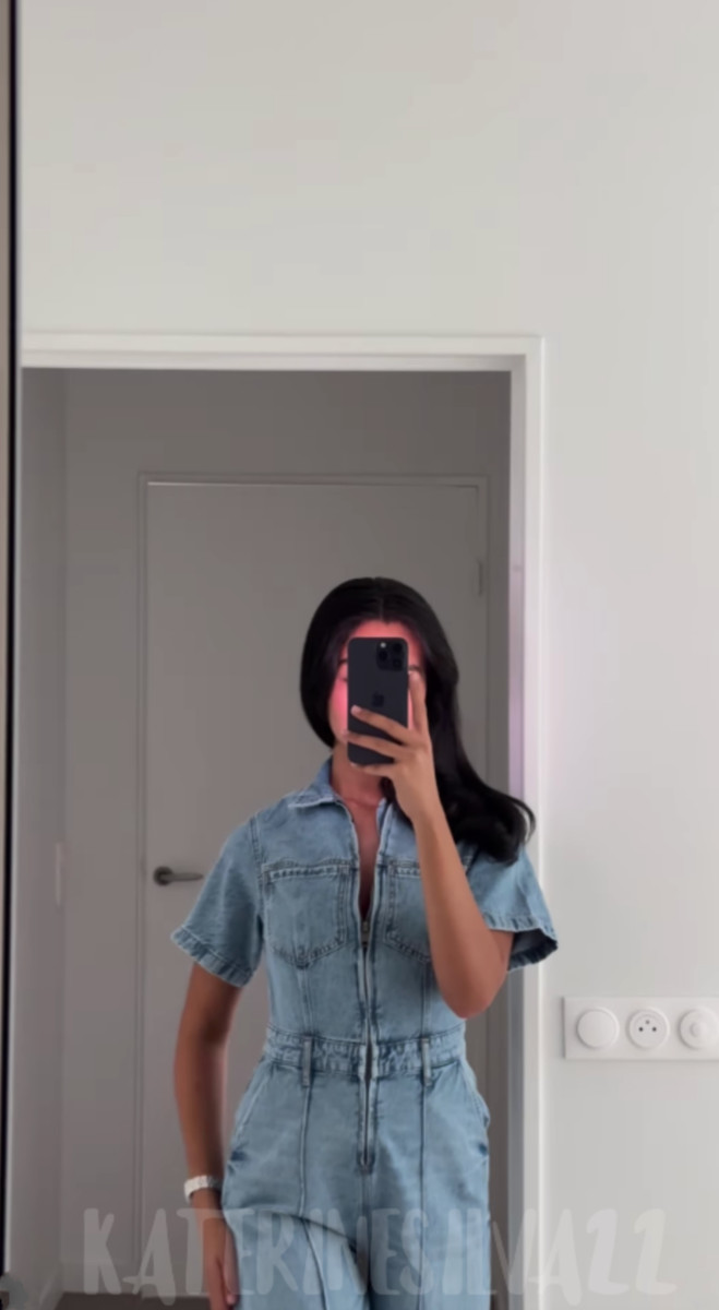 LONG ZW DENIM JUMPSUIT - Blue