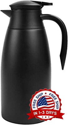 Urna termo de café con aislamiento de café de 68 oz acero inoxidable negro NUEVO