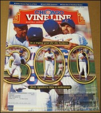 July 2000 Chicago Cubs VineLine Magazine Rick Aguilera 300th Save Mark Grace