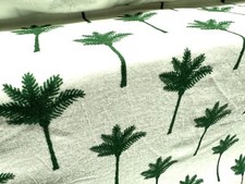 Cotton Close Cropped Terry Towelling Fabric, Per Metre - Palm Tree Print