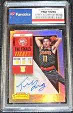 2018-19 Panini Contenders Trae Young Finals Rookie Ticket #142 Foil Auto #d/25 
