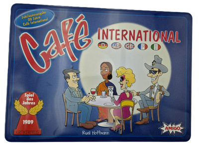 Café International Jubiläumsausgabe Brettspiel 1989 Amigo Metallbox TOP Zustand