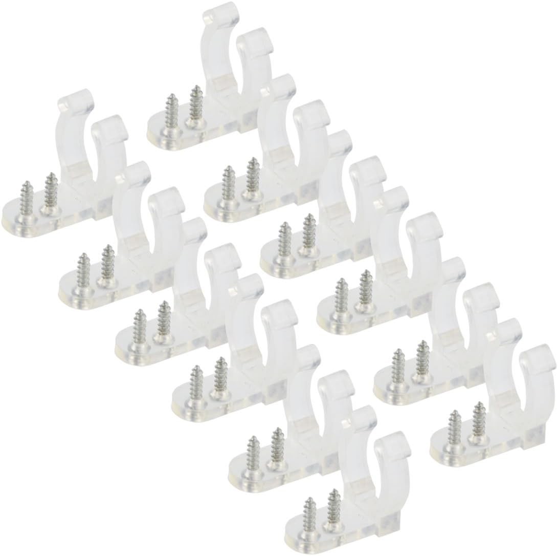 GUOTONG LED Rope Light Clips – 30 Pack Clear PVC Mounting Clips With Screws & Zip Ties For Indoor/Outdoor Use - View #3