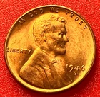 1946-S Lincoln Wheat Cent Penny GEM RED BU From an Original Bank Roll