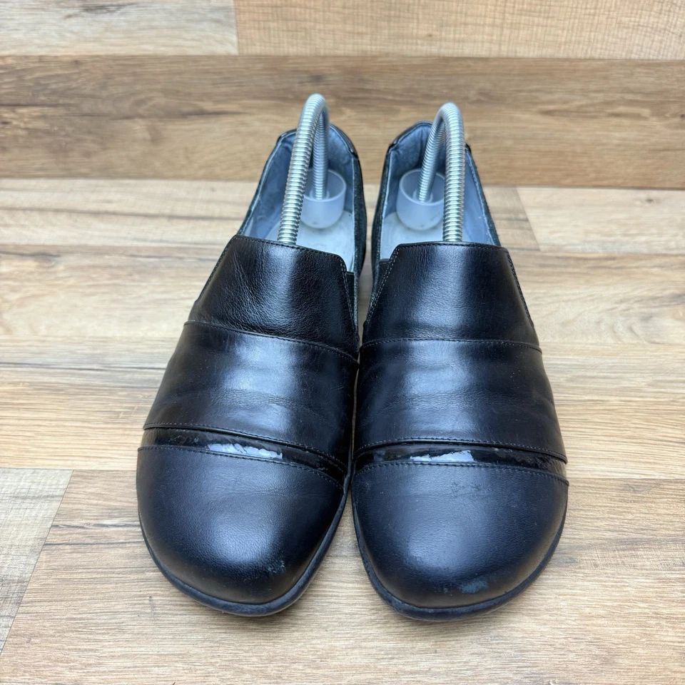 NAOT Miro Mocasines Planos de Cuero Negro EU 40 US 9 Cachemira Dos Tonos Sin Cordones Cómodos Foto 2 de 4