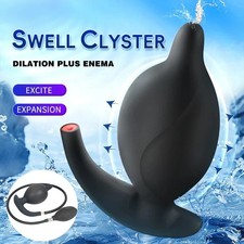 Inflatable-Colon Cleanser Shower Enema Douche Nozzle Silicone Anal Cleaner Women