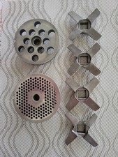 #22 Meat Grinder Plates(2 total)) & Knives(4 total) in EXCELLENT Condition