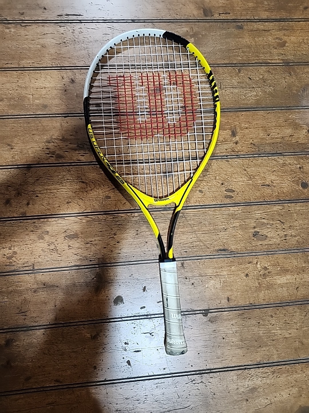 Wilson US Open Adult Kids Tennis Racket 25" Black Yellow - G