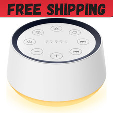 Brown Noise Sound Machine with 30 Soothing Sounds 12 Colors Night Light White No