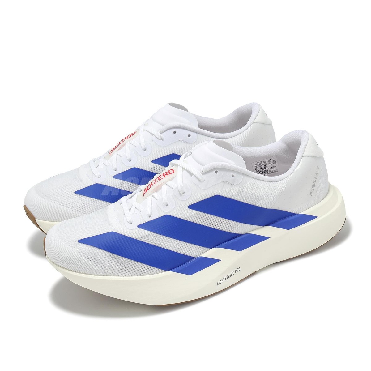 adidas Adizero Evo SL M White Royal Blue Red Men Running Shoes