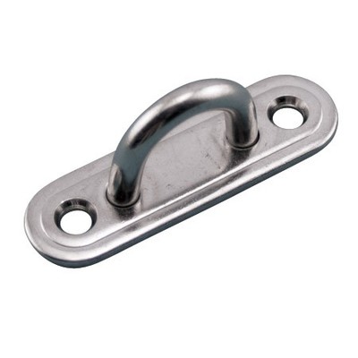 STAINLESS OBLONG PAD EYE 2-1/8'', 304 SS