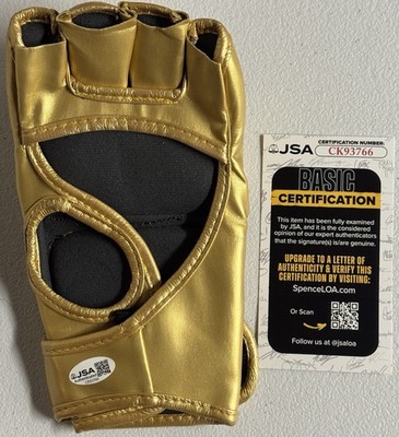 M*l様 UFC OFFICIAL GLOVE 福田力 直筆サイン入り KRAZ Max Holloway Signed Autographed UFC Gold Fight Glove JSA COA BMF