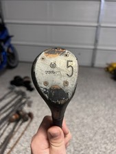 Vintage Wilson Persimmon Driver 5-Wood RH Regular Flex Steel Shaft