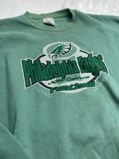 vintage philadelphia eagles football crewneck Sweatshirt Size 3 Xl Made In USA