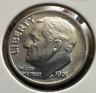 1961 Roosevelt Proof Silver Dime 10c Philadelphia Mint Mirror Finish!