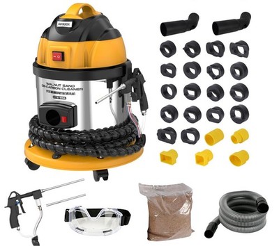 Walnut Sand Blaster Car Engine Carbon Cleaner Cleaning Machine with 23PC adapter