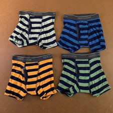Fruit of the Loom Boys Small Multicolor Striped Boxer Brief Underwear 4 Pack New