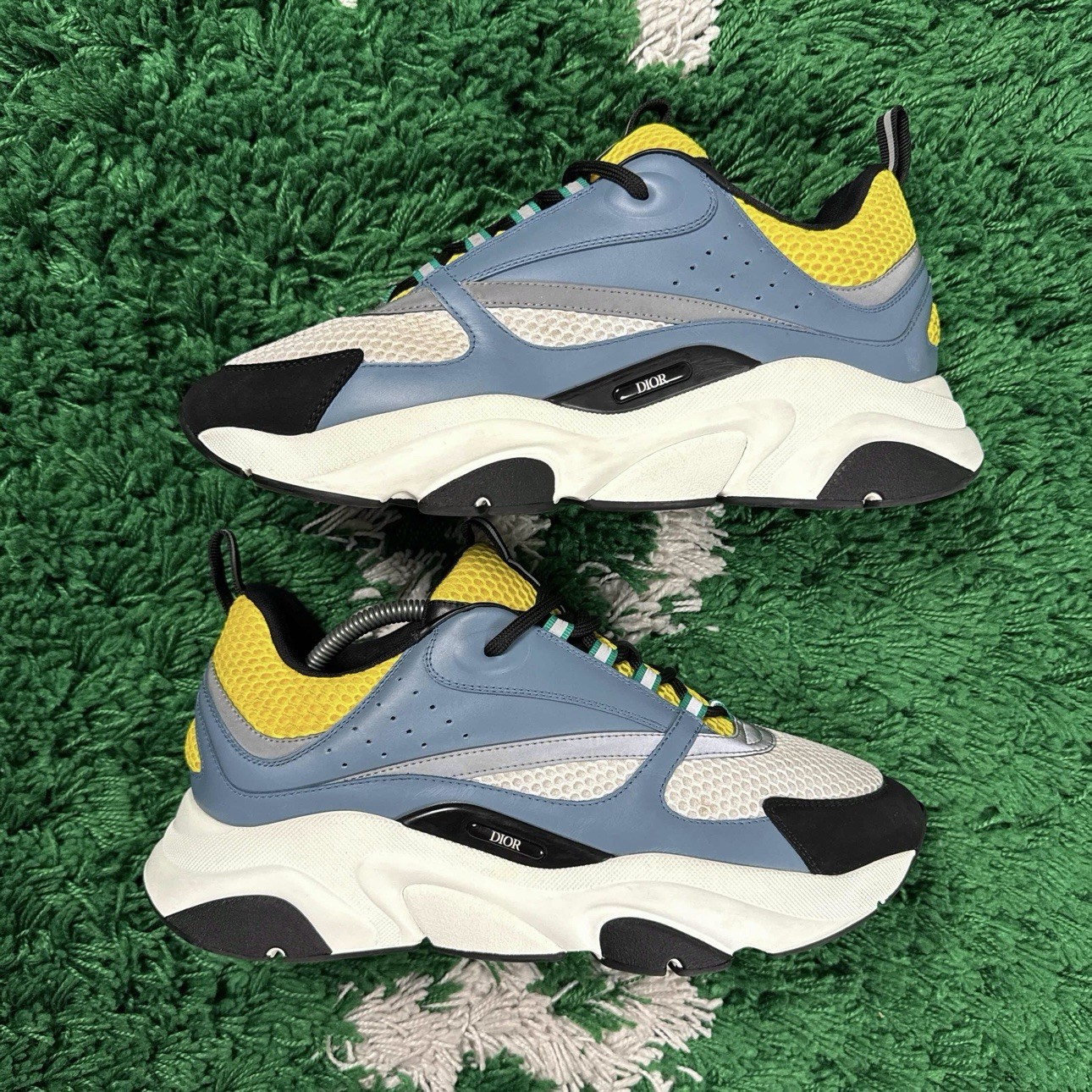 Dior B22 Sneakers Blue White Yellow Size 11 44 EU Mint Condition