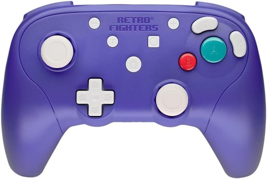 Manette RETRO FIGHTERS BattlerGC violette sans fil 2.4G pour remplacer votre vieux contrôleur GameCube usé