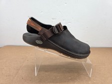 CHACO Pedaled Brindle Travel Brown Oil finish Leather Shoes Clogs MENS 11.5