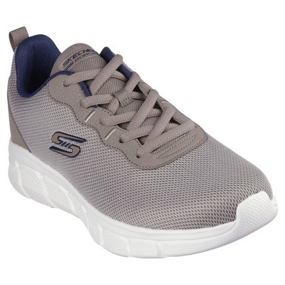 Skechers Mens BOBS Flex Memory Foam Beige Cushioned Athletic Shoes New