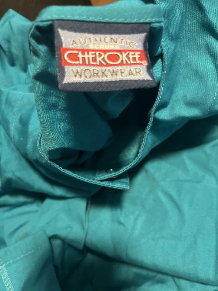 Authentic Scrubs Cherokee Workwear Blue Long Sleeve - Image 3 of 3