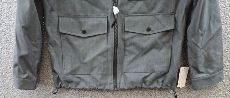 Robert Graham Lightweight Textured Poly Utility Jacket Men's L Gray Full Zip image 5