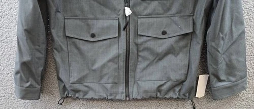 Robert Graham Lightweight Textured Poly Utility Jacket Men's L Gray Full Zip image 5