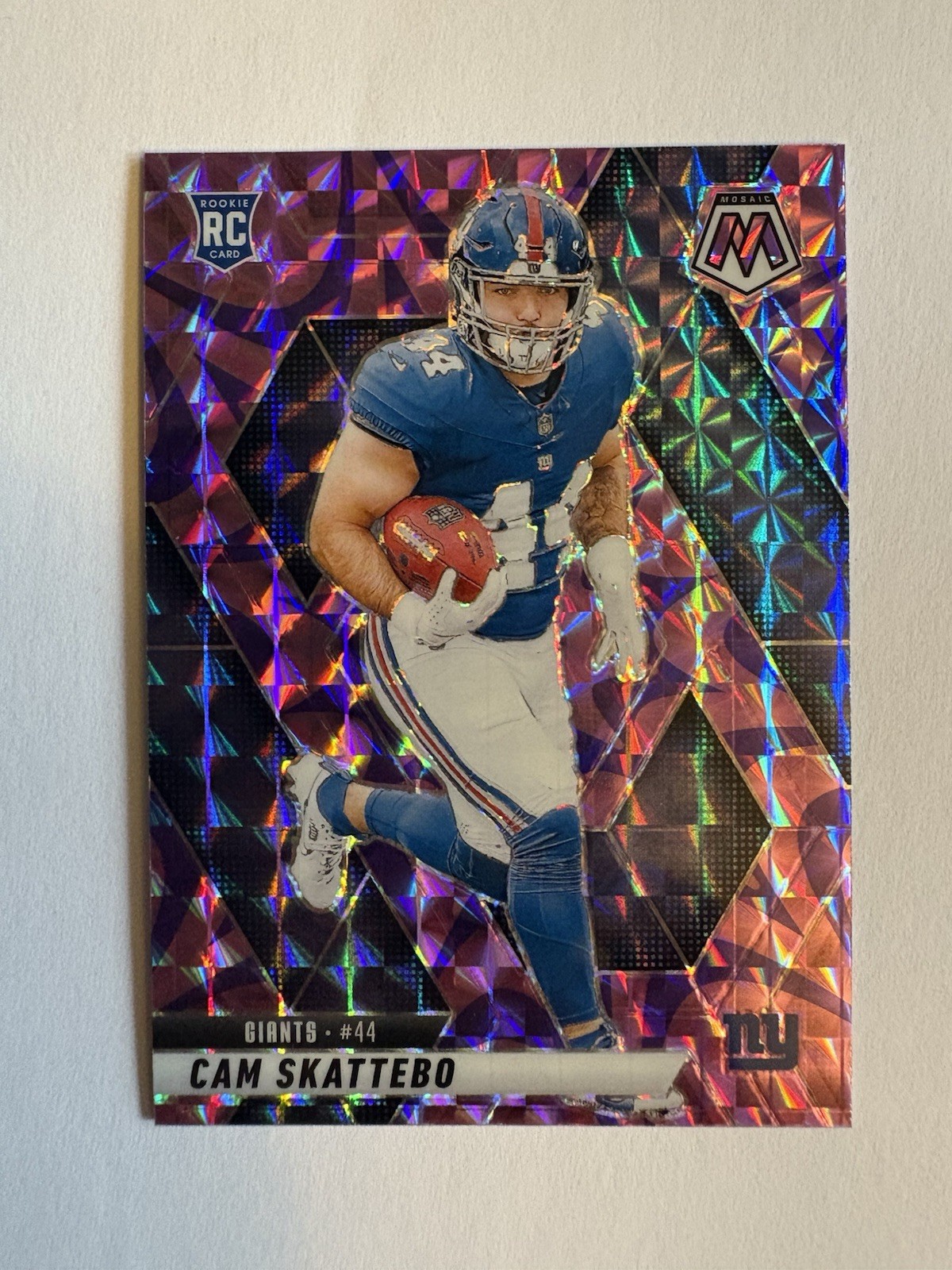 2025 Panini Mosaic- Cam Skattebo #305 Mosaic Reactive Purple Prizm (RC)