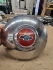 One 1940's 1950's Chevrolet Bowtie Dog Dish Hubcap 9.5" Inch Overall Hub Cap 49