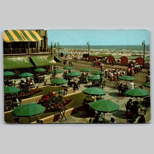 Postcard Colorful Atlantic City NJ Boardwalk 1945