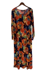Attitudes by Renee Women's Como Jersey Godet Midi Dress Artiste Floral